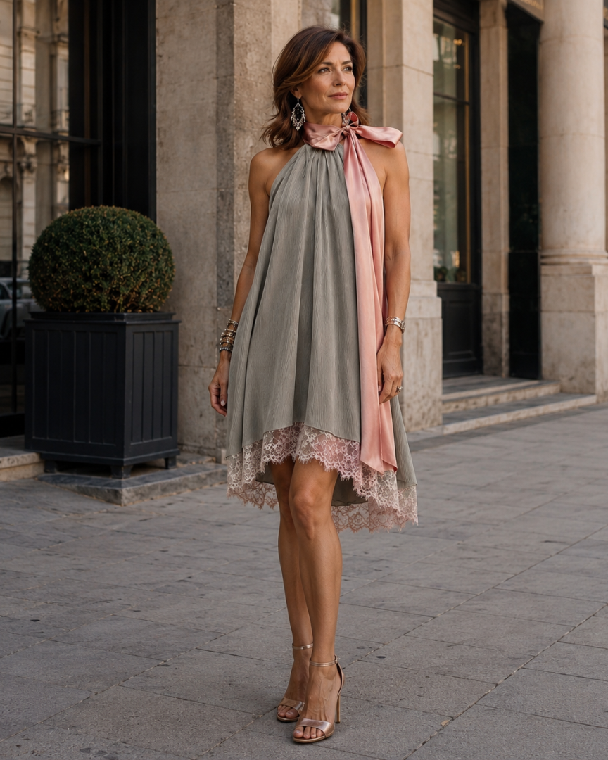 Arsinoée | Robe avec nœud élégant
