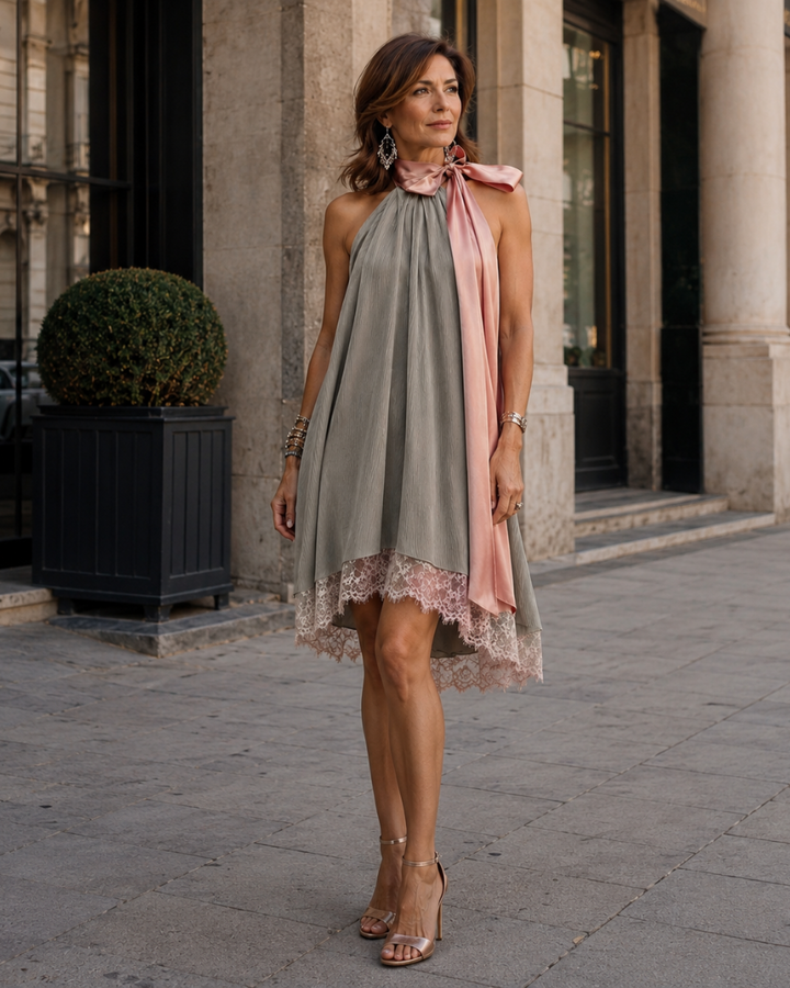 Arsinoée | Robe avec nœud élégant