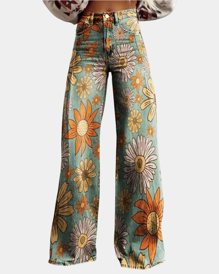 Lya | Pantalon Palazzo Fleuri