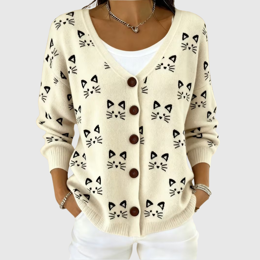 Adele | Cardigan en Maille à Boutons