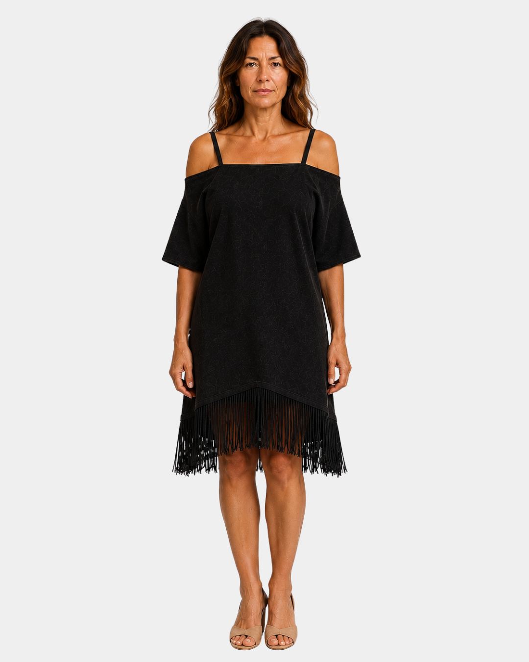 Héloïsette | Robe à bretelles avec franges