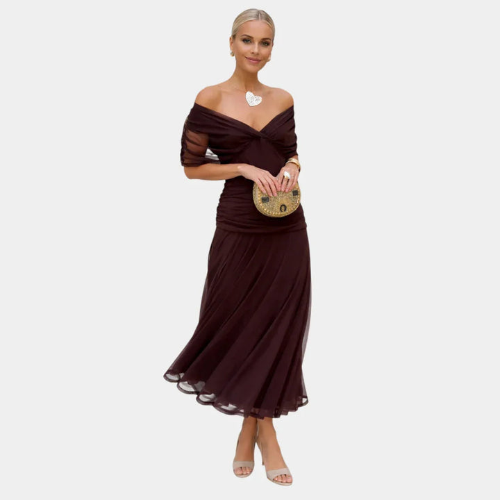 Nina | Robe Longue Florale à Col V