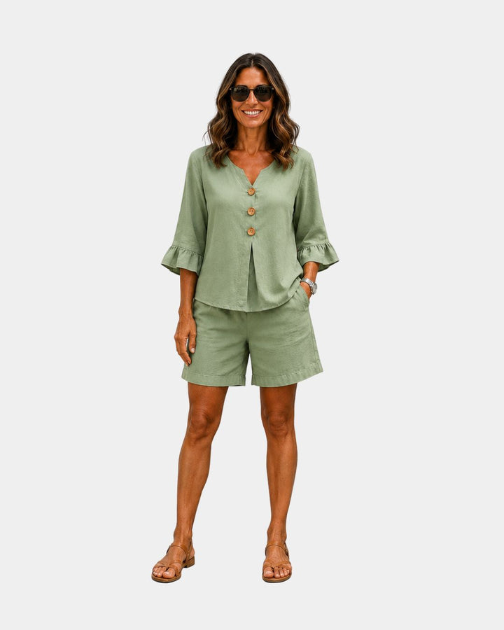 Auberte | Ensemble short et blouse