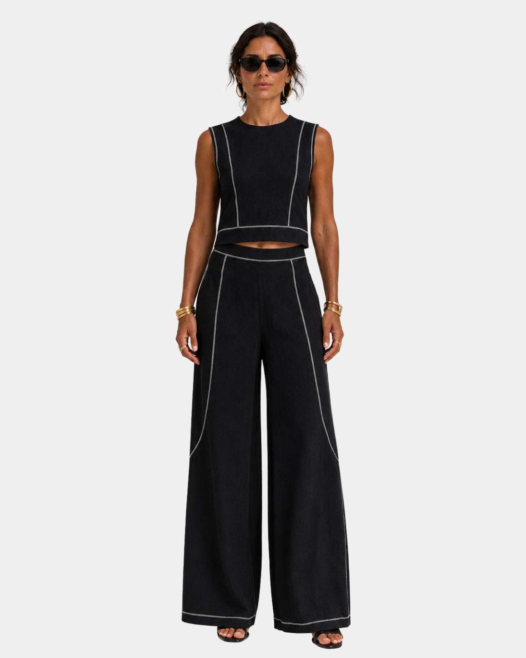Aymone | Ensemble pantalon et blouse au design moderne