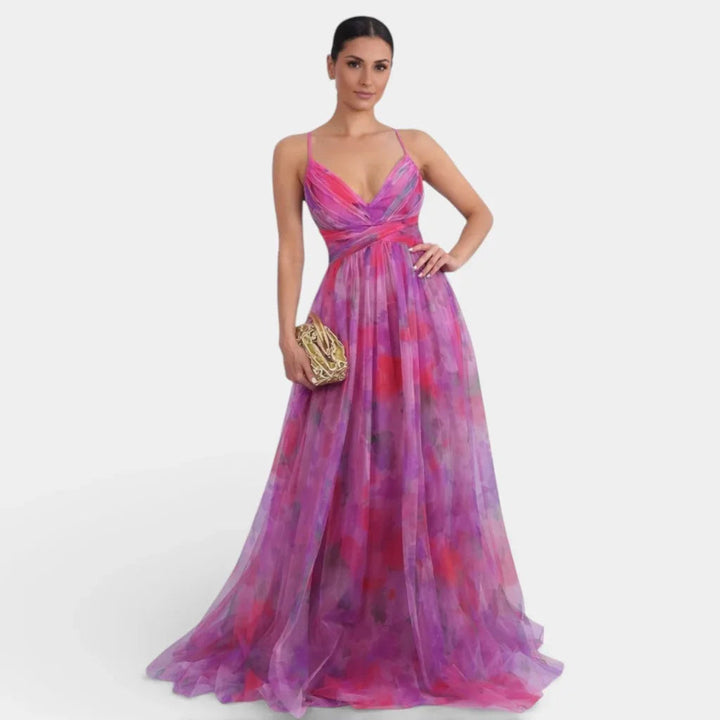 Giselle | Robe longue à imprimé floral