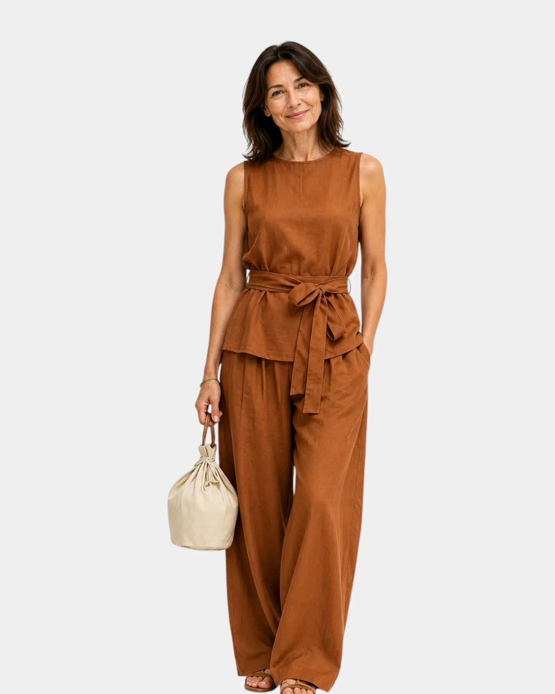 Iseultine | Ensemble deux pièces avec haut sans manches et pantalon