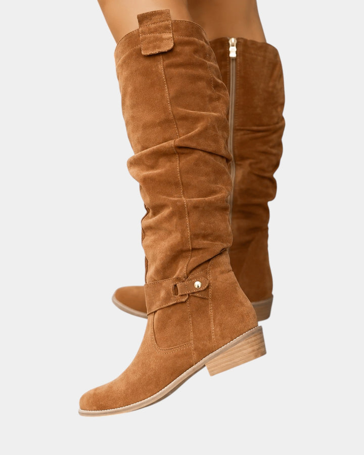 Alissane | Bottes en daim pour femmes à hauteur de genou