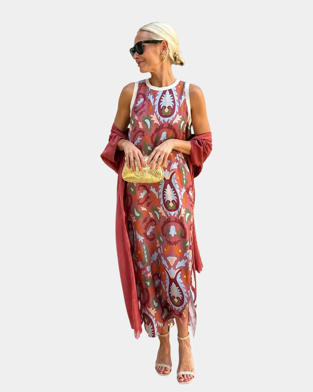 Lynette | Ensemble avec robe et gilet léger
