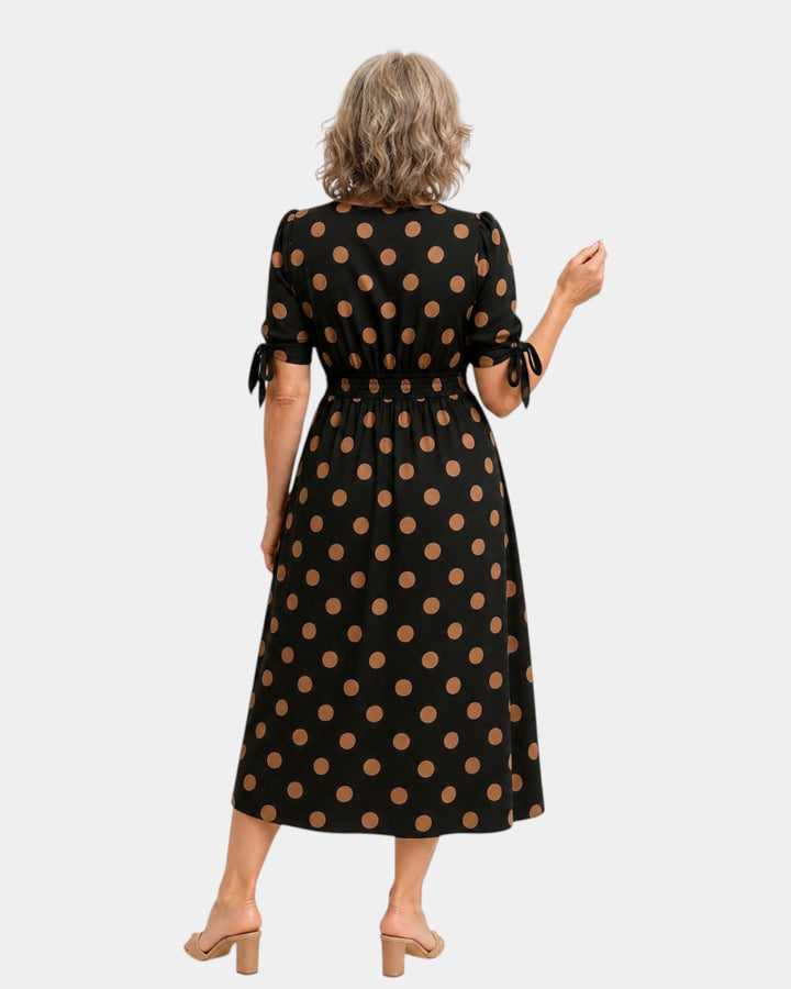 Charlaine | Robe rétro à pois