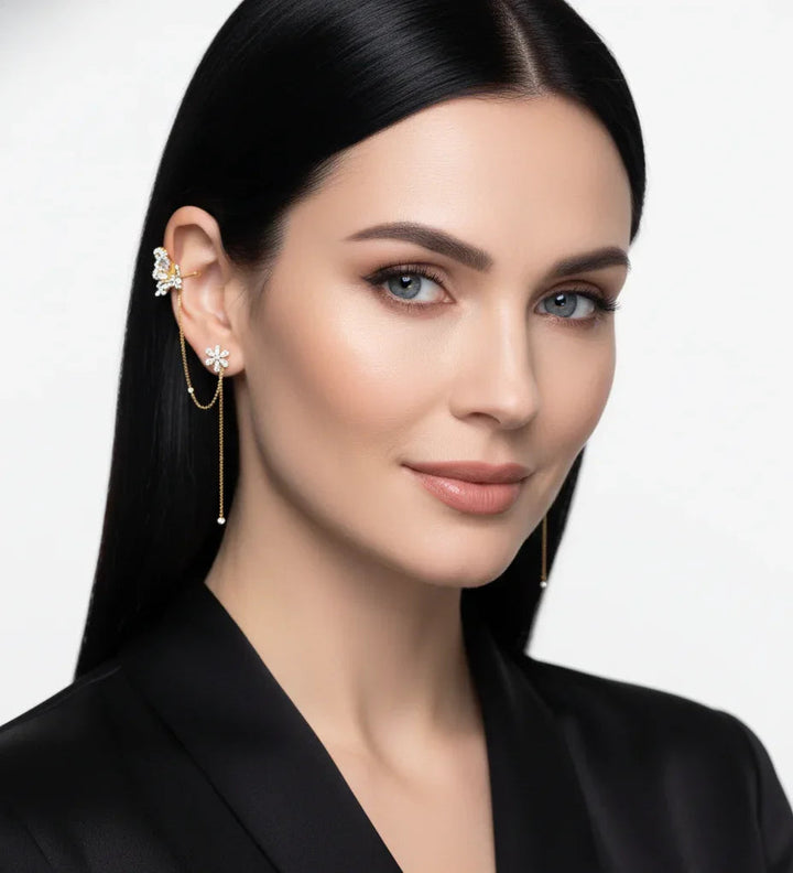 Marie | Ear cuff papillon et fleur