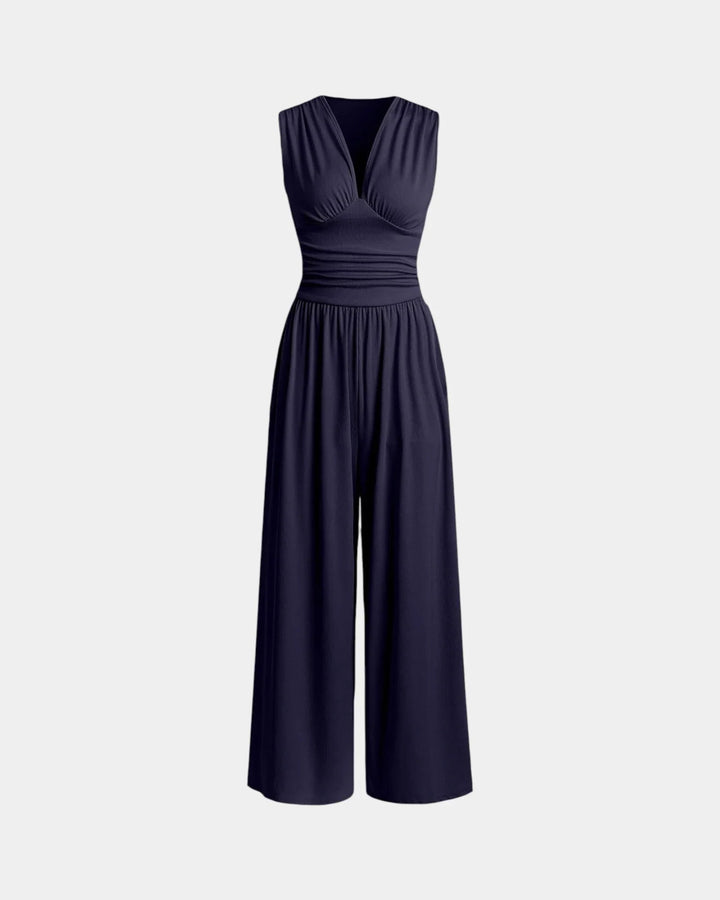 Sultana | Combinaison sans manches à jambes larges chic