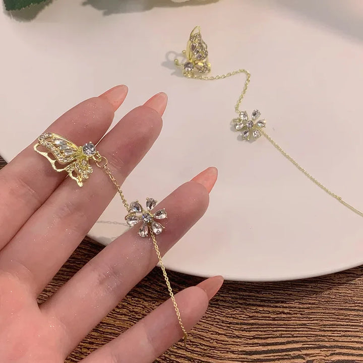 Marie | Ear cuff papillon et fleur