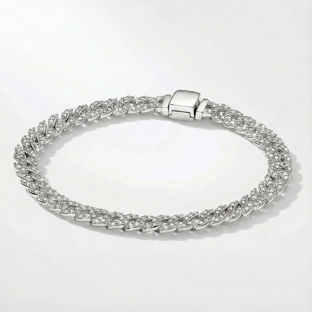 Adele | Bracelet cubain en moissanite