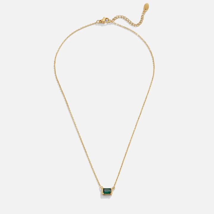Fleur | Collier en Émeraude Verte Doré